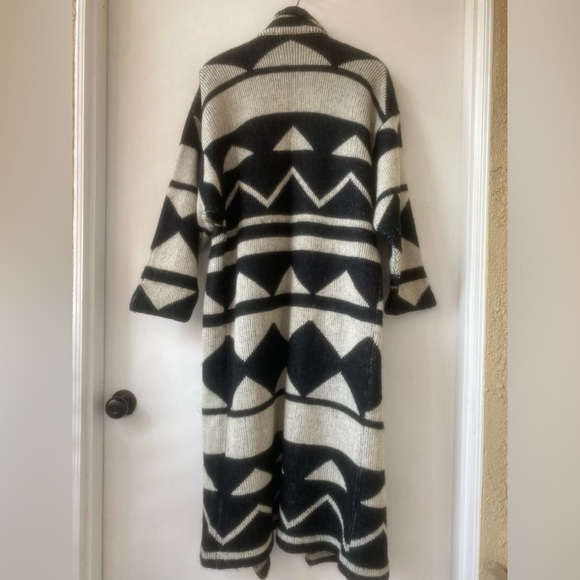 80s vintage i.b. diffusion heavy knit wool blend double breast sweater coat sz L - Picture 6 of 11